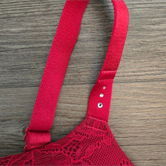 Torrid Wirefree Push Up Diamante Lace Straight Back Bra Size 42DDD - Picture 5 of 9